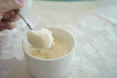 Coconut puddingの写真素材