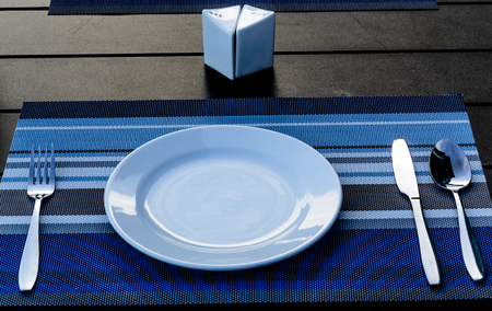 standard table set up for service food in hotel and restaurantの写真素材