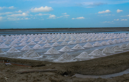 salt plant in countryside thailandの写真素材