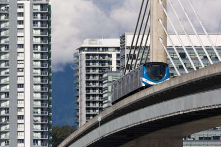 Modern high-rise buildings in the city of Vancouver, Canada.の写真素材