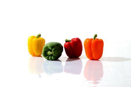 hot colorful capsicumsの写真素材