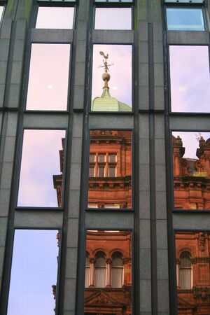 reflections of a buildingの写真素材