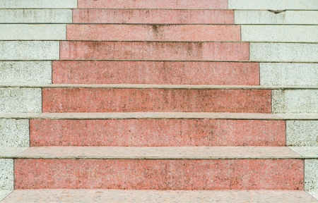 Red and white marble stairway の写真素材