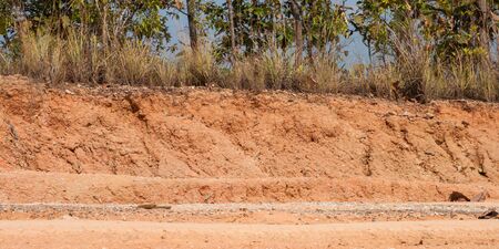 Beneath the asphalt in mountainの写真素材