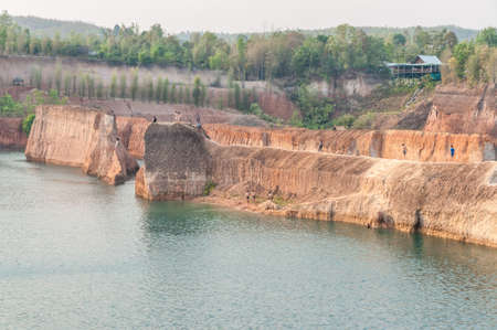 Lake and Canyon in Chiangmai,Thailandの写真素材