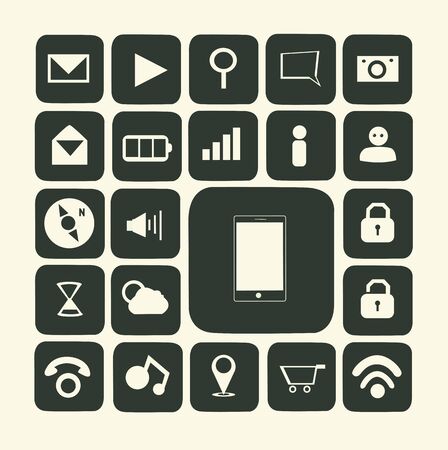 Application icons for smartphone and webのイラスト素材