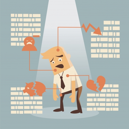 businessman failure conceptのイラスト素材