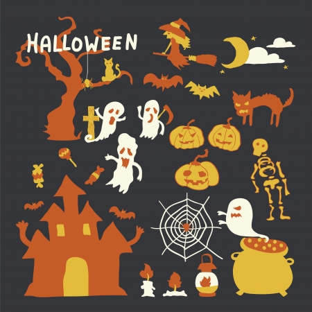 Halloween setのイラスト素材