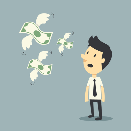 money flyingのイラスト素材
