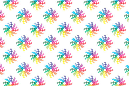 Background material wallpaper   Flower pattern, decayed flower, flowers, rainbow colors, 7 colors  のイラスト素材
