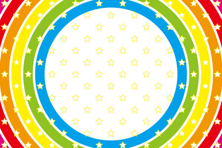 Wheel pattern of the rainbowのイラスト素材