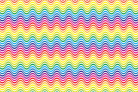 Background Material wallpaper (Rainbow-colored stripes, zigzags, wave)のイラスト素材