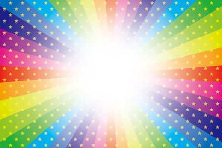 Background material wallpaper (Radiation of stardust and rainbow colors)のイラスト素材