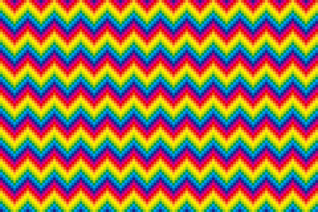 Background material wallpaper (Rainbow color mosaic of the zigzag pattern)のイラスト素材