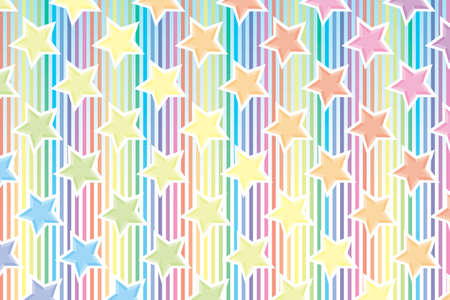 Background material wallpaper, rainbow, seven colors, rainbow colors, colorful, star, stars, star pattern, stardust, galaxies, nebulae, sky, blue sky, Milky Way, patternのイラスト素材