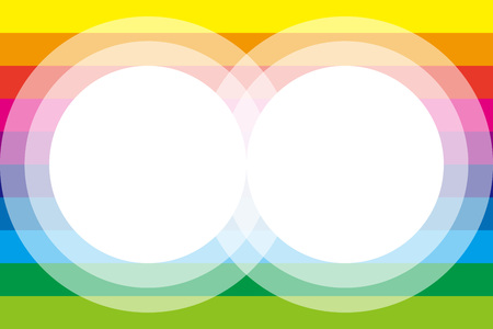 Background material wallpaper, Rainbow, Rainbow, colorful, frame, letter, greeting cards, letter forのイラスト素材
