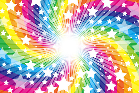 Rainbow Rainbow Cute Pattern Of Wallpaper Material Star Star Stardust Stardust Starry Sky Glitter Shine A Light Royalty Free Vector Graphics