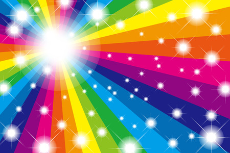 Background material, phantom light, glow, Rainbow, Rainbow, colorful, sparkly, Stardust, happy, fun, partiesのイラスト素材