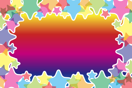 Background material, Star, Stardust, glitter, light, Rainbow, Rainbow, colorful, copy space, text spaceのイラスト素材