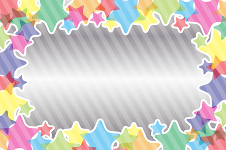 Background material, Star, Stardust, glitter, light, Rainbow, Rainbow, colorful, copy space, text spaceのイラスト素材
