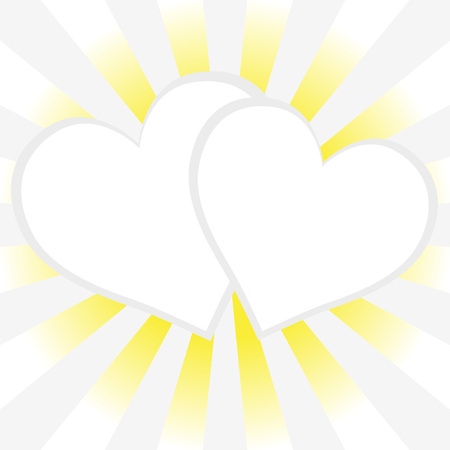 Background material wallpaper, heart, heart pattern, heart shape, Valentine's day, white, LOVE, love, loveのイラスト素材