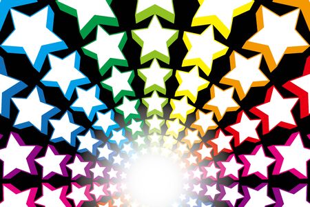 Wallpaper materials, Fireworks, StarMine, Rainbow, Rainbow, dust, glitter, light, Stardust, intensive line, radialのイラスト素材