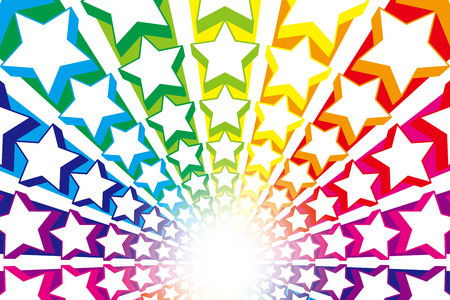Wallpaper materials, Fireworks, Rainbow, dust, glitter, light, Stardust, intensive line, radialのイラスト素材