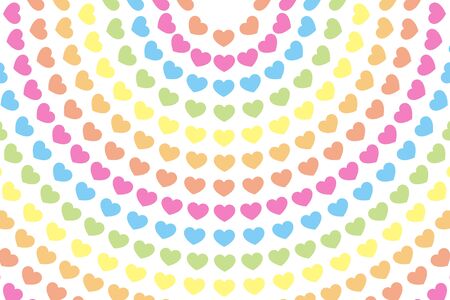 Wallpaper material, symbol, pattern, pattern, patterns, heart-shaped, love, Rainbow, colorful, circularのイラスト素材