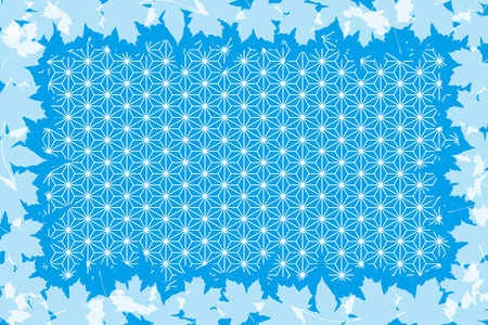 Background material, autumn, Japanese-style images, traditional patterns, maple, Ginkgo, Kaede, Momiji, Ginkgo, maple, titleのイラスト素材