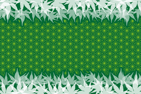 Background material, autumn, Japanese-style images, traditional patterns, maple, Ginkgo, Kaede, Momiji, Ginkgo, maple, titleのイラスト素材