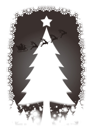 Background material wallpaper, Christmas cards, greeting cards, greeting card, invitation, invitations, snow and winter.のイラスト素材