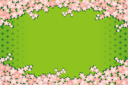 Background material wallpapers, cherry blossom, enrollment, graduation, postcards, postcard templates, new year's day, Japanese-style, adult, Japanese, hemp, new yearのイラスト素材