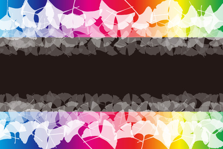 Background material, price tag, tag, copy space, like, pattern, leaves, autumn, leaves, Ginkgo biloba, Ginkgo, fallen leaves,のイラスト素材