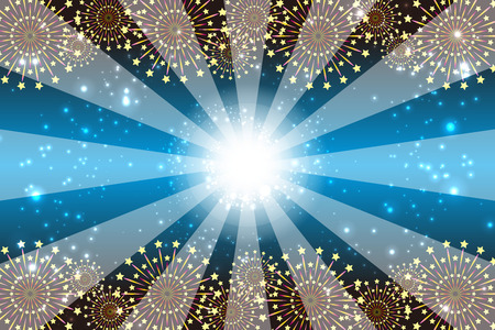 Wallpaper materials, StarMine, explosion, Fireworks Festival, Stardust, milky way, glitter, light, imageのイラスト素材