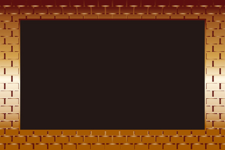 Background material, brick walls, tiled walls, blocks, picture frame, photo frame, message board, album titleのイラスト素材