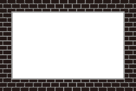 Background material, brick walls, tiled walls, blocks, picture frame, photo frame, message board, album titleのイラスト素材