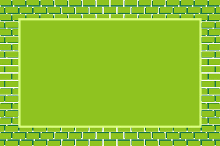Background material, brick walls, tiled walls, blocks, picture frame, photo frame, message board, album titleのイラスト素材