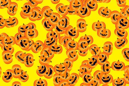 Event material in autumn, Halloween, haunted pumpkin patterns, Chronicle, harvest festival, fancy dress parties, nightのイラスト素材