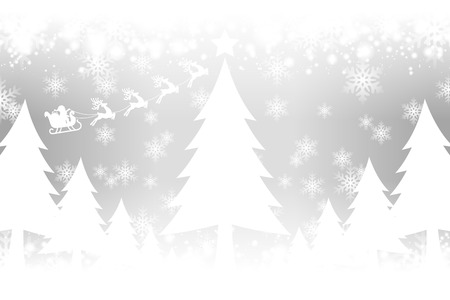 Crystal image background illustration, White Christmas, ???, Santa, tree, winter, snow, snowのイラスト素材