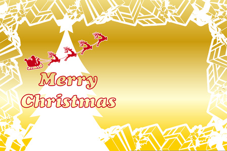 Background material, gifts, party, message, Merry Christmas, greeting cards, invitationsのイラスト素材