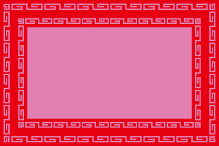 frame design template material. Chinese patterns design with copy space. can use as background, menu, price tag, title. vector illustration.のイラスト素材
