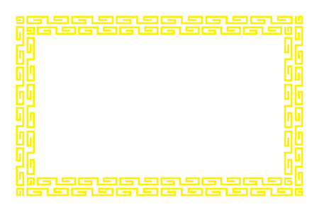 frame design template material. Chinese patterns design with copy space. can use as background, menu, price tag, title. vector illustration.のイラスト素材