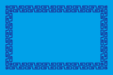 frame design template material. Chinese patterns design with copy space. can use as background, menu, price tag, title. vector illustration.のイラスト素材