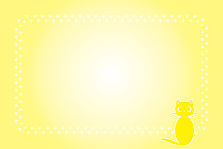 Background illustration cat footprintのイラスト素材