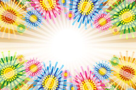 Vector Illustration Background Wallpaper, Colorful, Tropical Resort, Floral Pattern, Pattern, Flower, Summer Event, Freeのイラスト素材