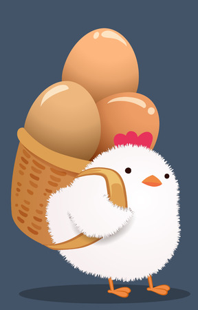 cute hen and chicks character design set vector illustrationのイラスト素材