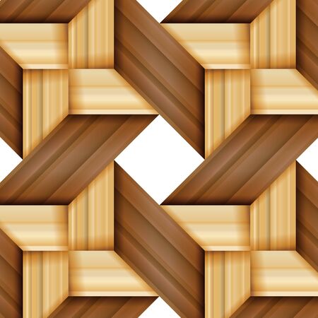 bamboo wood weaving pattern, natural wicker texture surface theme concept, vector illustrationのイラスト素材
