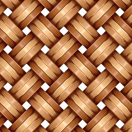 bamboo wood weaving pattern, natural wicker texture surface theme concept, vector illustrationのイラスト素材