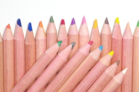 many color pencilsの写真素材