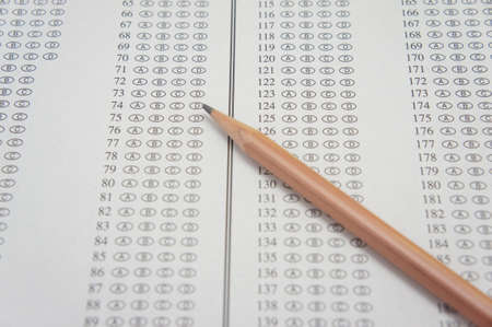 unmarked optical answer sheet